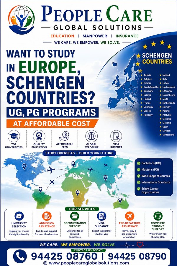 Study in Europe - UG & PG Programmes - People Care Global Solutions